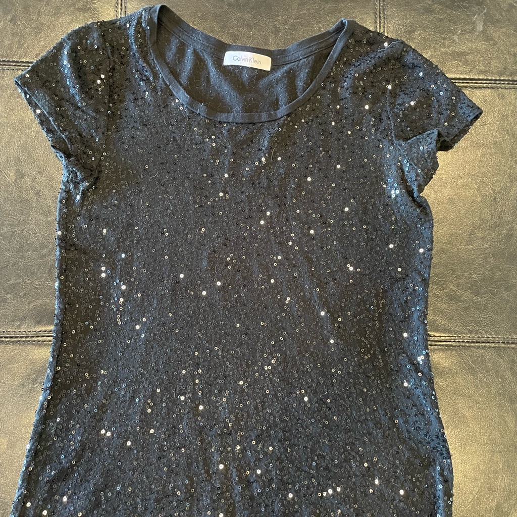 Black Sequin Tee